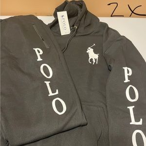 Black Polo Sweatsuit Size 2X New With Tags